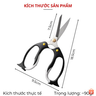 Kéo cắt thép không gỉ K90 cán nhựa sắc bén cắt thực phẩm vải giấy