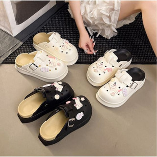 Dép sục nữ đế cao 5cm kèm charm Mèo cá chạy SR V2 kiểu sandal dễ thương năng động Mita CS-198