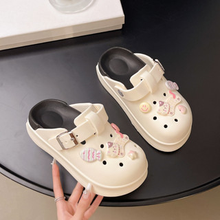 Dép sục nữ đế cao 5cm kèm charm Mèo cá chạy SR V2 kiểu sandal dễ thương năng động Mita CS-198