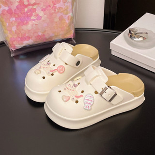 Dép sục nữ đế cao 5cm kèm charm Mèo cá chạy SR V2 kiểu sandal dễ thương năng động Mita CS-198