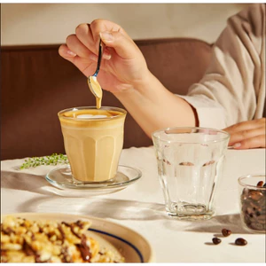 Bộ 6 cốc uống cafe thủy tinh cao cấp LOTUS GLASS VTC412 Cốc uống cà phê 210ml hình dáng độc đáo, đẹp mắt