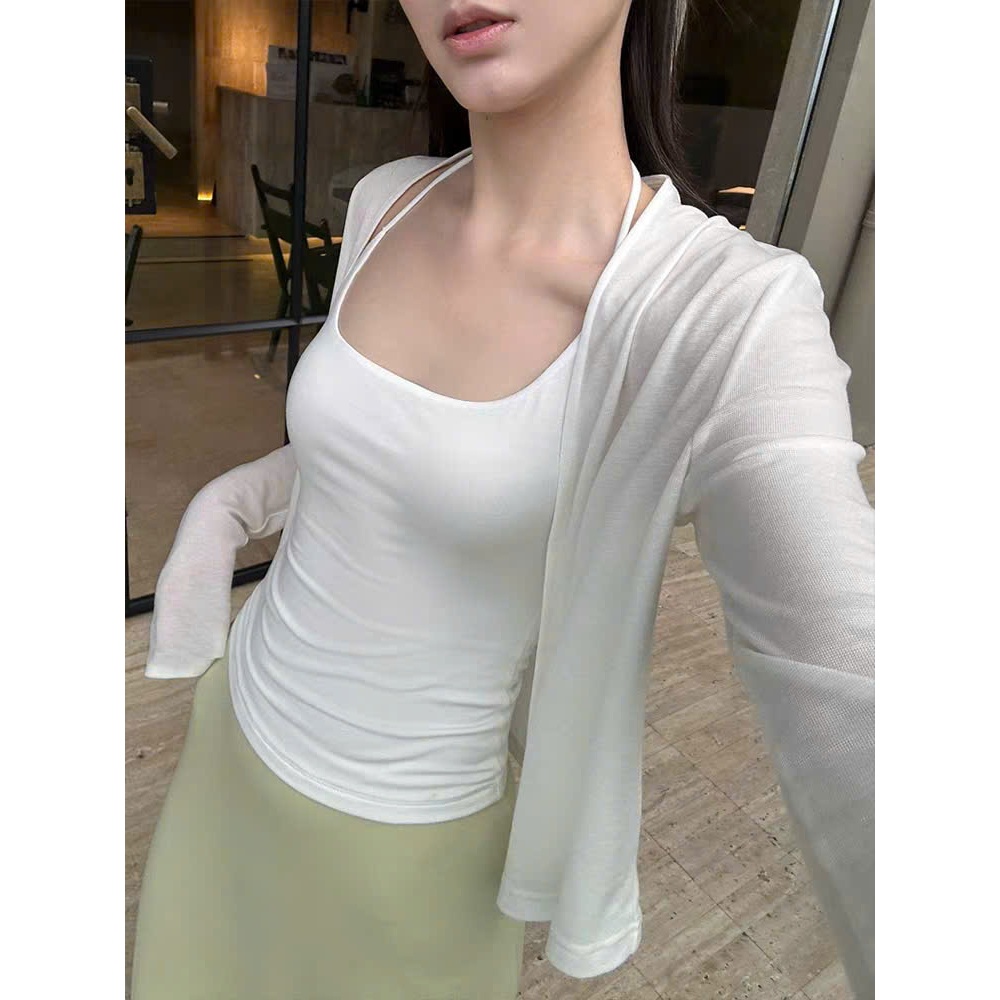 [CÓ SIZE] Áo Khoác Cardigan Mỏng Dài Tay Dáng Vừa RANSHI Thu Đông Dễ Phối Đồ Chất Thun Cotton