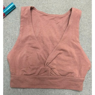 Áo tập thể thao, áo tập gym,yoga cho nữ nhún xoắn trước ngực - chất cotton mềm mại thấm hút mồ hôi