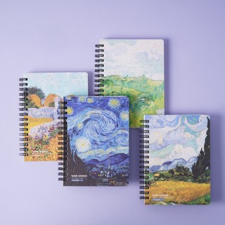 Vở Van Gogh 100GSM Chấm Dotgrid 160 Trang, Sổ Lò Xo Bullet Journal Note Planner Giấy Dày Không Bị Thấm Mực