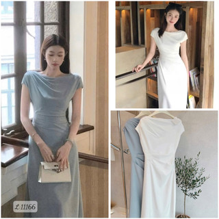 VÁY CỔ ĐỔ LI EO DÁNG DÀI 2 LỚP