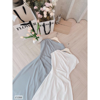 VÁY CỔ ĐỔ LI EO DÁNG DÀI 2 LỚP