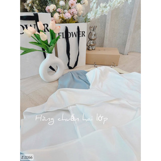VÁY CỔ ĐỔ LI EO DÁNG DÀI 2 LỚP