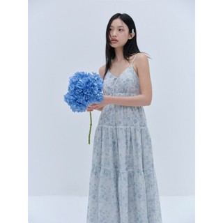 Đầm OLV 2 dây dáng Maxi cổ V nhún eo nữ tính điệu đà Mercer phù hợp đi chơi đi biển mùa hè