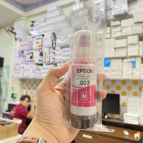Mực in màu đỏ Epson 003 (M) Chính Hãng Bóc máy - Dùng cho máy in  L1110/L3110/L3150/L5190/L1216/l1210/L3216/L3210/L325