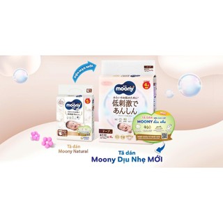 Tã Bỉm MOONY NATURAL Nội Địa Nhật dán/quần NB63-S58-M46-L38-L36-XL32