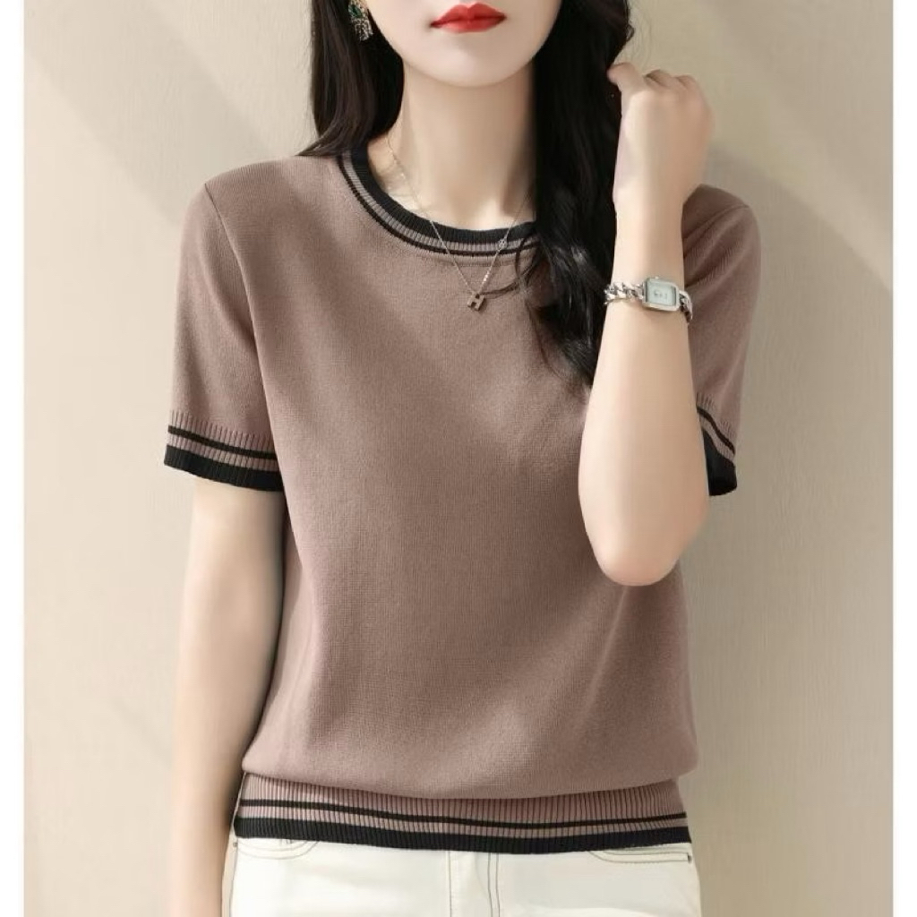 Áo len mongtogi QC,áo len dệt kim nữ hàng thanh lý mới phong cách đơn giản size 47-60kg.