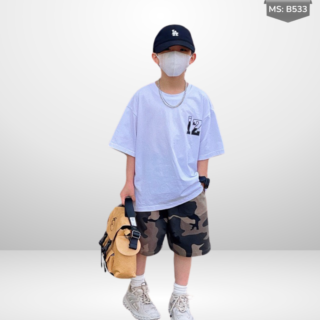 Áo Thun Ngắn Tay Mùa Hè Cho Bé Trai, Bé Gái In Hình Năng Động, Cổ Tròn B533 | JJ Kids Fashion