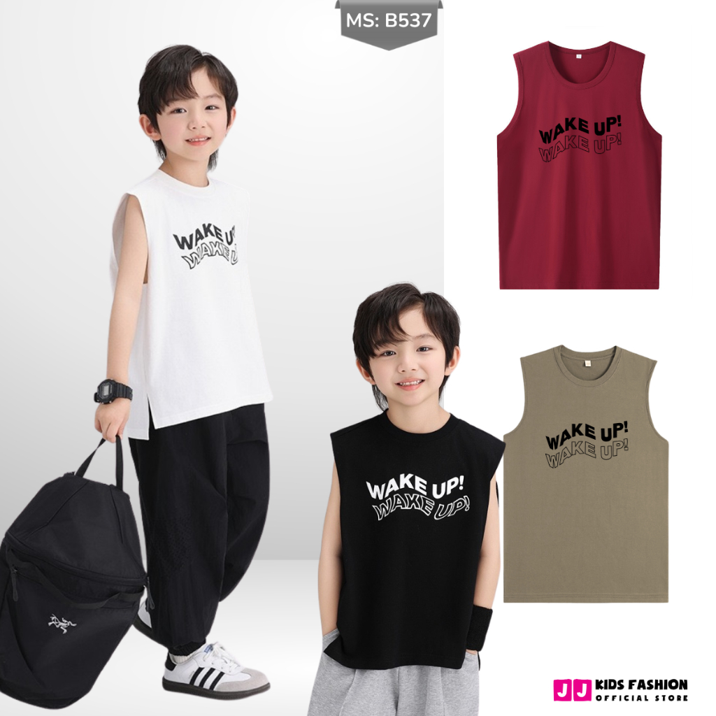 Áo Thun Ngắn Tay Mùa Hè Cho Bé Trai, Bé Gái In Hình Năng Động, Cổ Tròn | JJ Kids Fashion