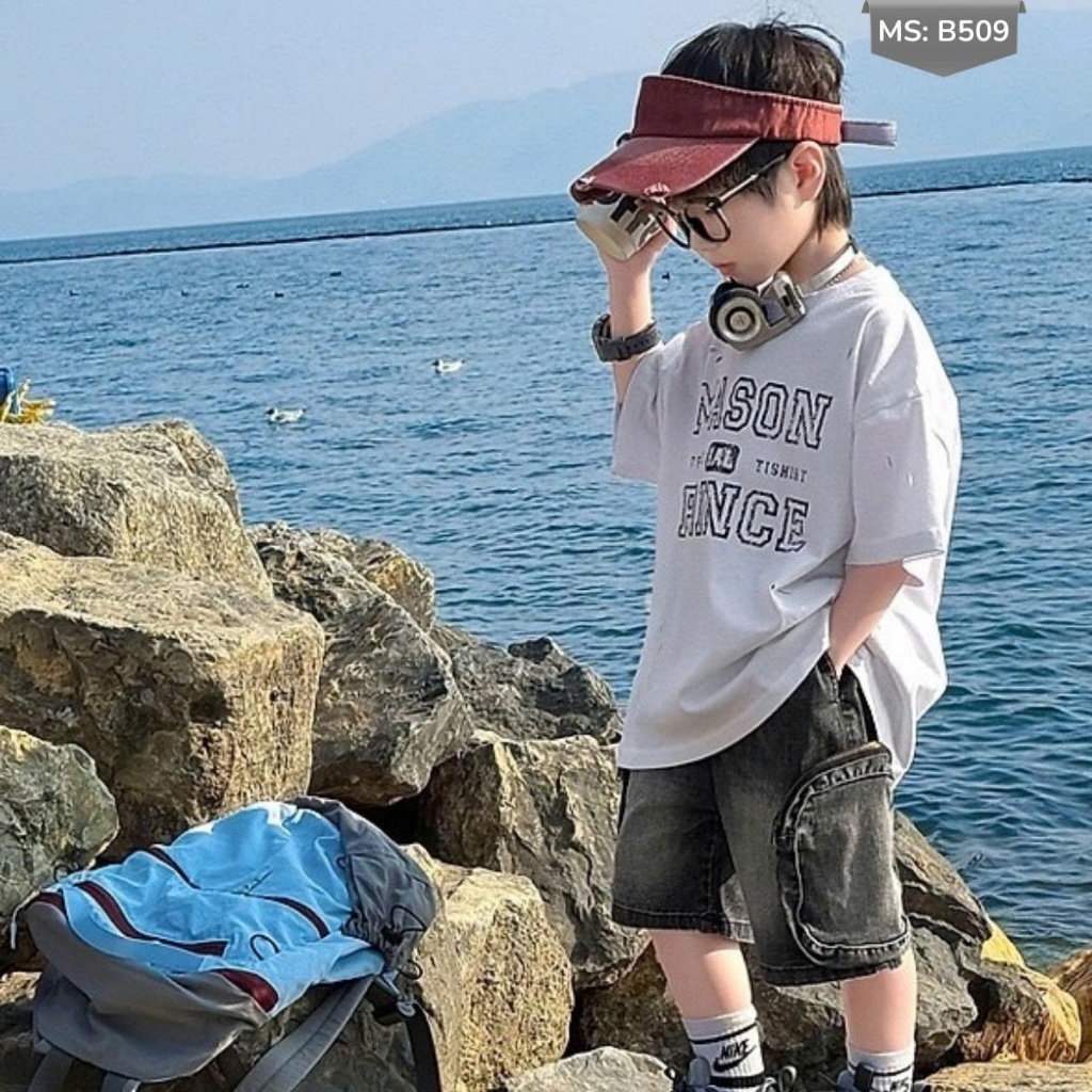 Áo Thun Ngắn Tay Mùa Hè Cho Bé Trai, Bé Gái In Hình Năng Động, Cổ Tròn B509 | JJ Kids Fashion