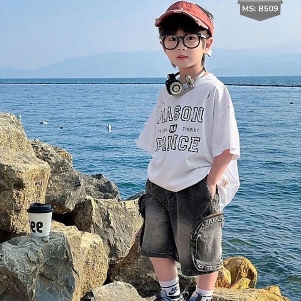 Áo Thun Ngắn Tay Mùa Hè Cho Bé Trai, Bé Gái In Hình Năng Động, Cổ Tròn B509 | JJ Kids Fashion