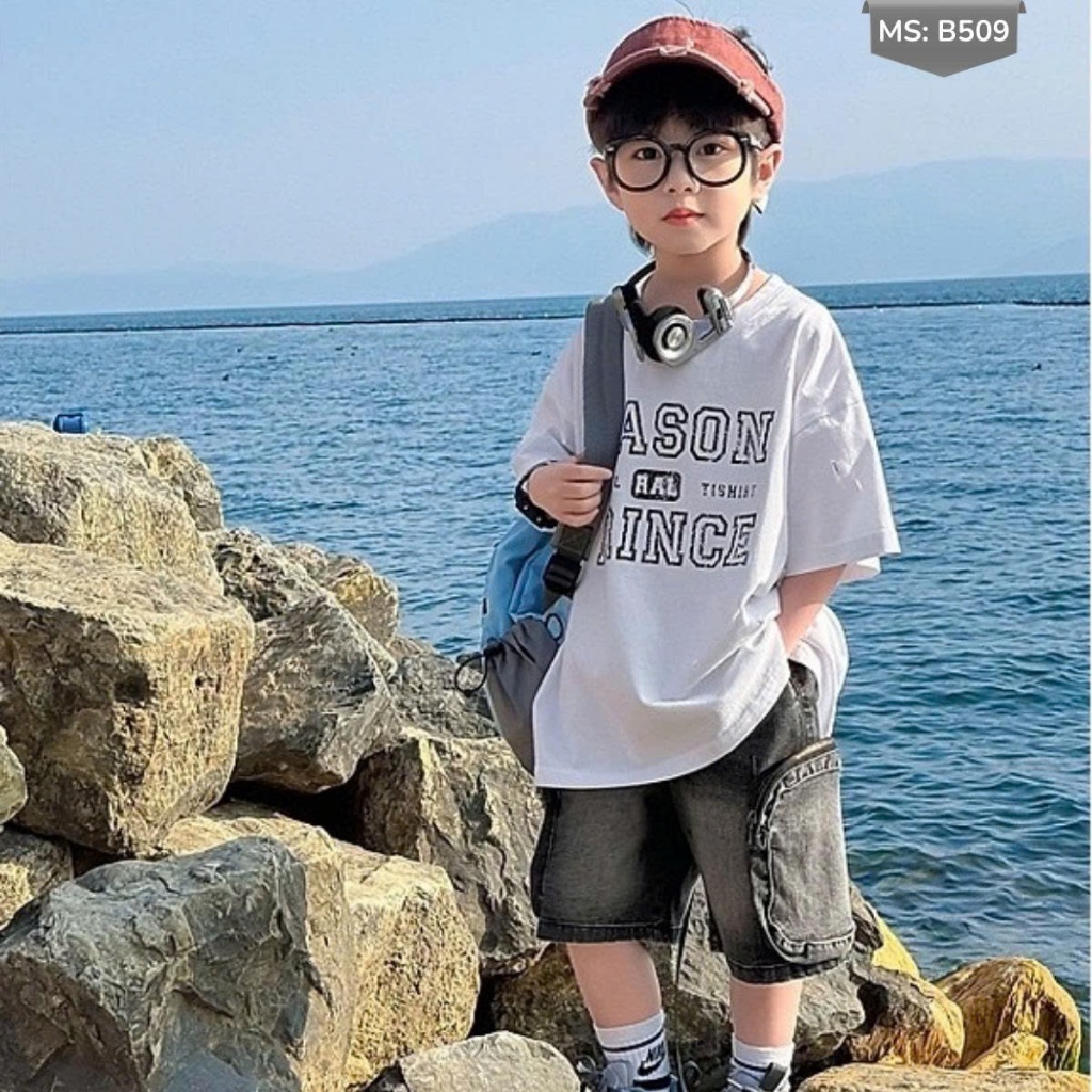 Áo Thun Ngắn Tay Mùa Hè Cho Bé Trai, Bé Gái In Hình Năng Động, Cổ Tròn B509 | JJ Kids Fashion
