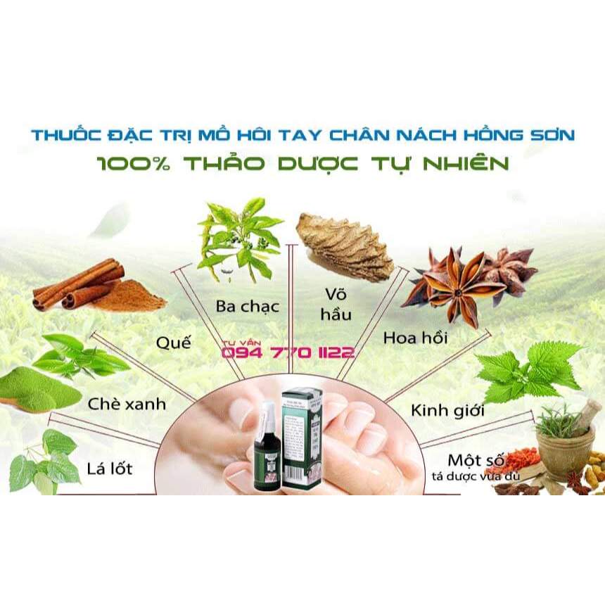xịt thao dược mồ hôi tay chân hồng sơn