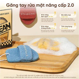 Bọt Biển Rửa Mặt Làm Sạch Sâu Cho Da AMORTALS Hình Giọt Nước (3 Miếng/Set)