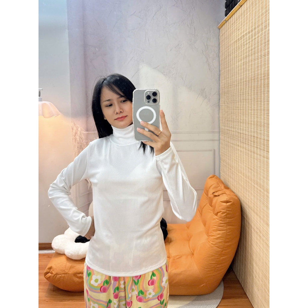 Combo 2 áo tăm lạnh cổ cao 7 phân tay dài ủ kem 40-85kg - Nocnhasleepwear