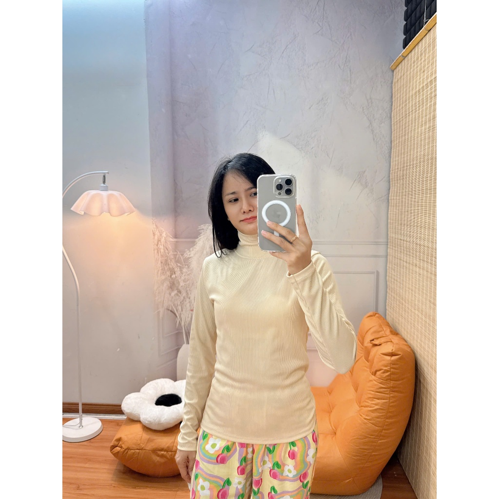 Combo 2 áo tăm lạnh cổ cao 7 phân tay dài ủ kem 40-85kg - Nocnhasleepwear