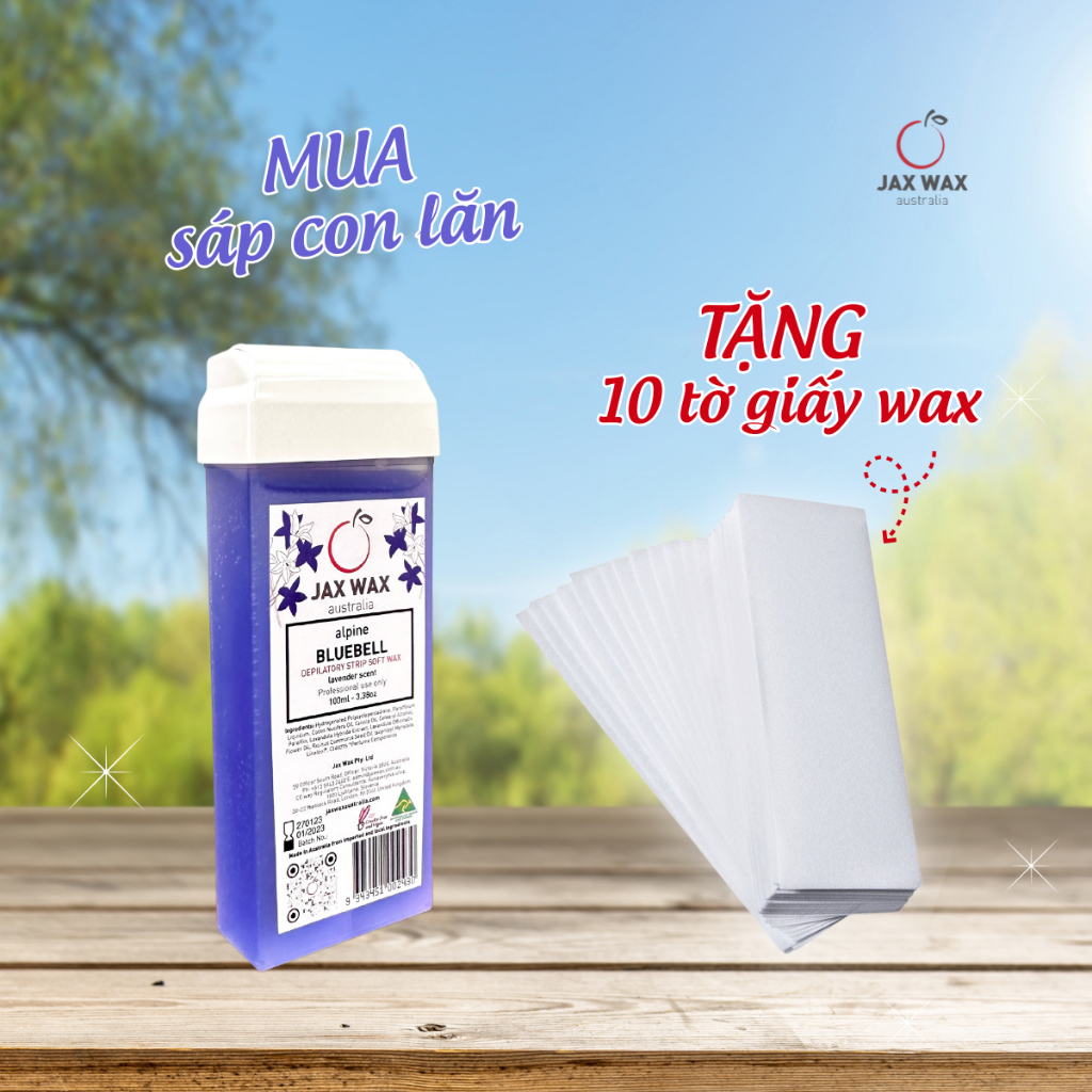 Sáp wax lông con lăn Jax Wax Bluebell 100ml (Úc) - wax lông tay, chân ...