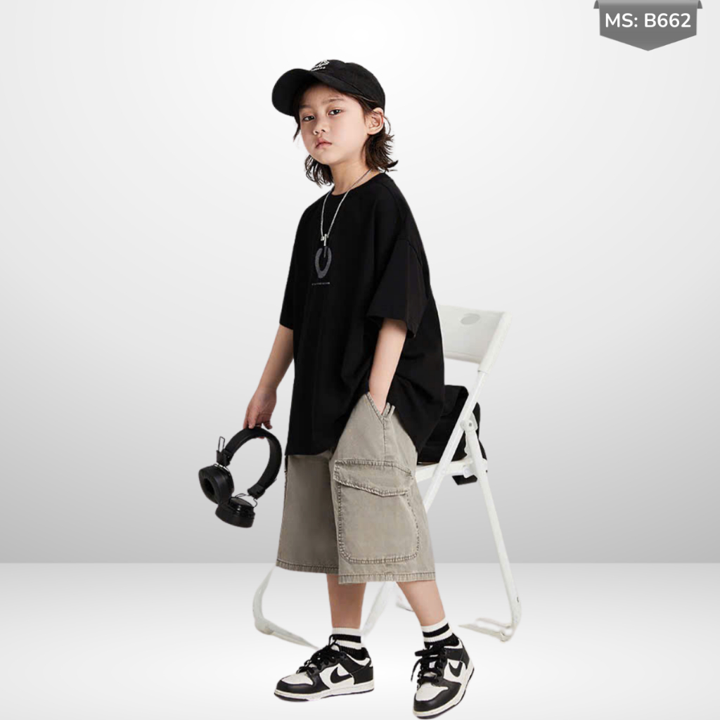 Áo Thun Ngắn Tay Mùa Hè Cho Bé Trai, Bé Gái In Hình Năng Động, Cổ Tròn B662| JJ Kids Fashion