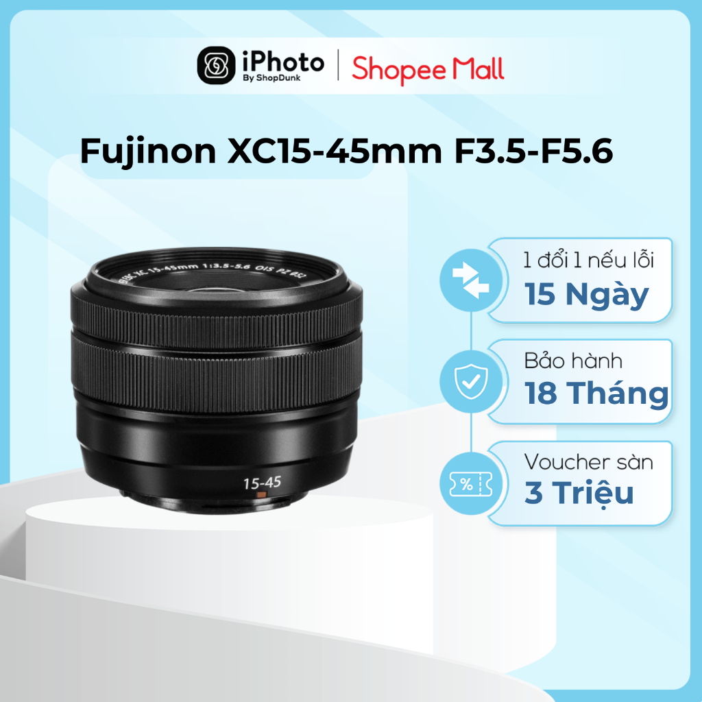 Ống Kính Máy Ảnh Fujifilm XC15-45mm F3.5-F5.6 OIS Chính Hãng - Bảo Hành 18 Tháng