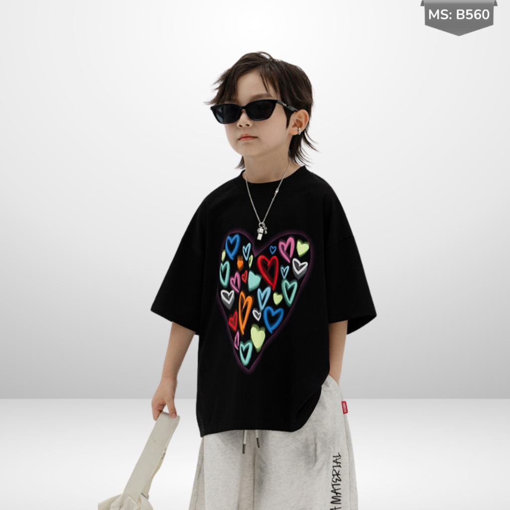 Áo Thun Ngắn Tay Mùa Hè Cho Bé Trai, Bé Gái In Hình Năng Động, Cổ Tròn B560 | JJ Kids Fashion
