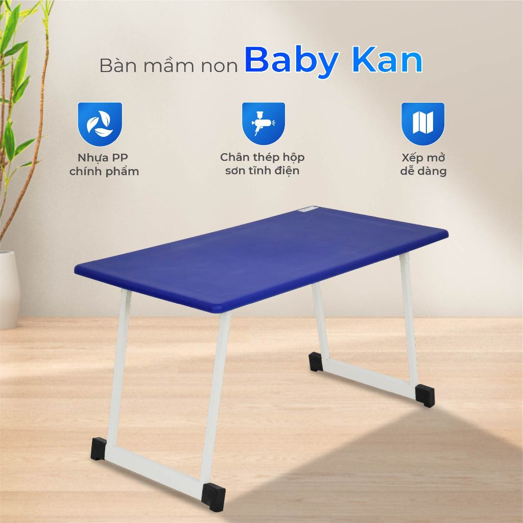 Bàn học sinh Baby Kan QUI PHÚC, gấp gọn linh hoạt, hiện đại, chắc chắn, thoải mái, bàn học cho bé