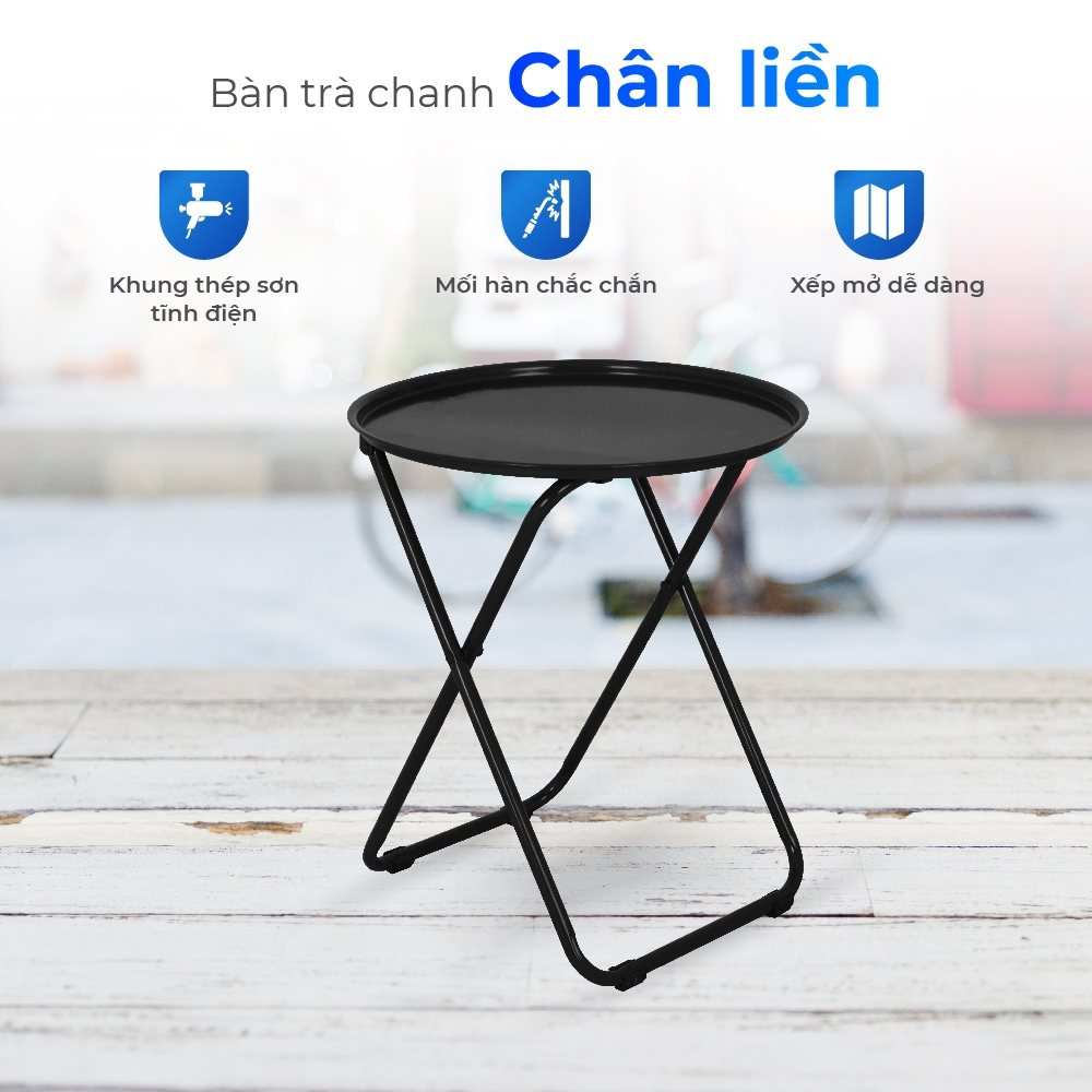 [HỎA TỐC] Bàn cà phê QUI PHÚC, gấp gọn, thép sơn tĩnh điện, bền màu, phù hợp quán trà chanh, cà phê
