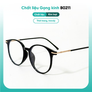 Gọng kính tròn to thời trang nam nữ trẻ trung nhiều màu sắc nhựa dày dặn chắc chắn KAO Plus B0211