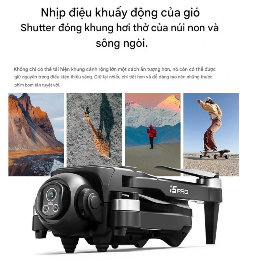 máy bay điều khiển từ xa i5 pro max, flycam giá rẻ, drone mini cho trẻ em có cảm biến chống va chạm