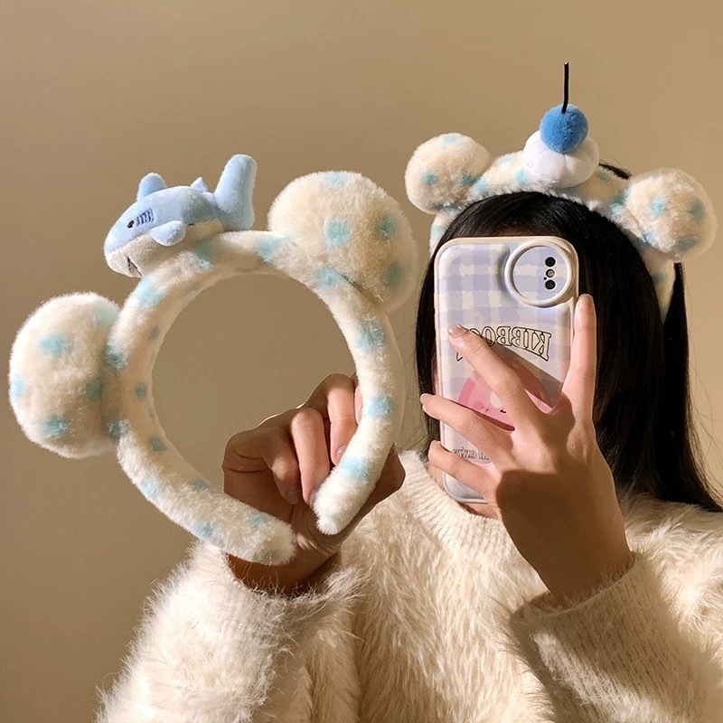 Bờm cài tóc dễ thương băng đô kitty đa dạng mẫu mã phối chi tiết hoạt hình ngộ nghĩnh băng đô rửa mặt skincare