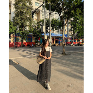 Yếm hai dây hoạ tiết chấm bi dáng dài Ma Vie