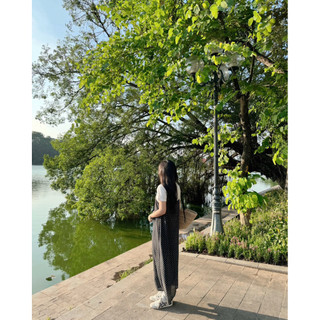 Yếm hai dây hoạ tiết chấm bi dáng dài Ma Vie
