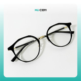 Kính cận nhựa kim loại dẻo nhẹ thời trang nam nữ KAO Plus C3311