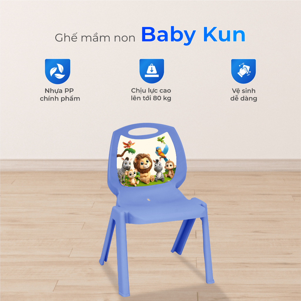 [HỎA TỐC] Ghế học sinh Baby Kun QUI PHÚC, họa tiết đa dạng, phù hợp làm ghế ngồi cho bé, chắc chắn