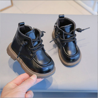 Size 15-25 Bốt Da Trơn Phong Cách Hàn Quốc Cho Bé Trai Bé Gái K035
