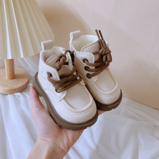 Size 15-25 Bốt Da Trơn Phong Cách Hàn Quốc Cho Bé Trai Bé Gái K035