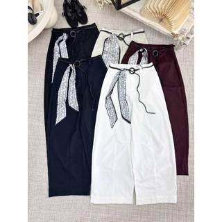 Quần Ống Rộng ELEGANETE Phối Nơ Và Dây Rút Siêu Hot Không Nhăn, Không Phai, Bai Xù, Chất Vải Dày Dặn