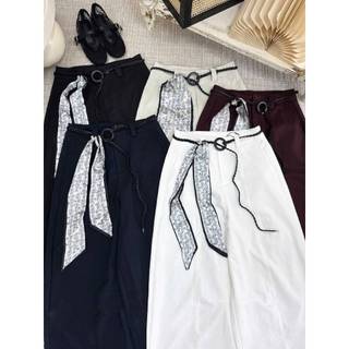 Quần Ống Rộng ELEGANETE Phối Nơ Và Dây Rút Siêu Hot Không Nhăn, Không Phai, Bai Xù, Chất Vải Dày Dặn