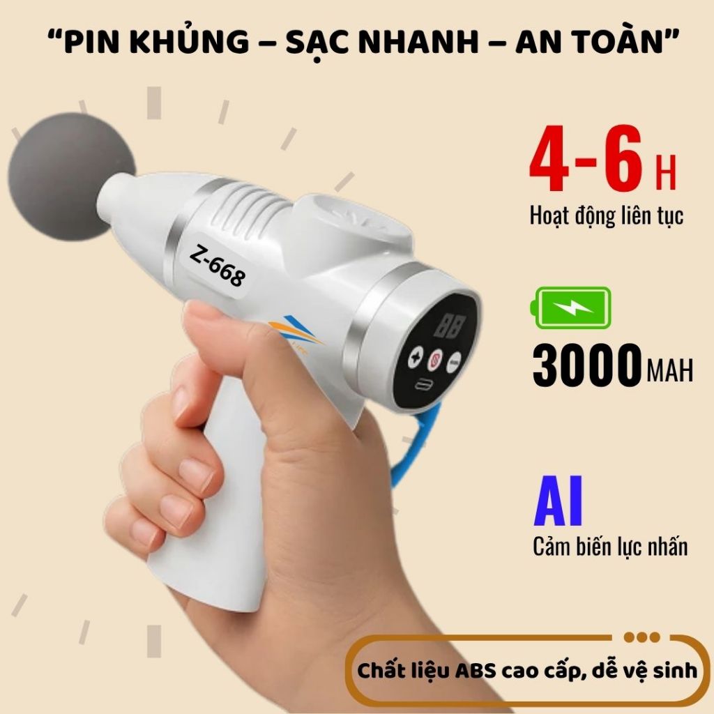 Máy Massage Cổ Vai Gáy Cho Người Lớn Tuổi, Máy Mát Xa Cầm Tay Mini Máy Đấm Lưng Quà Tặng Cha Mẹ
