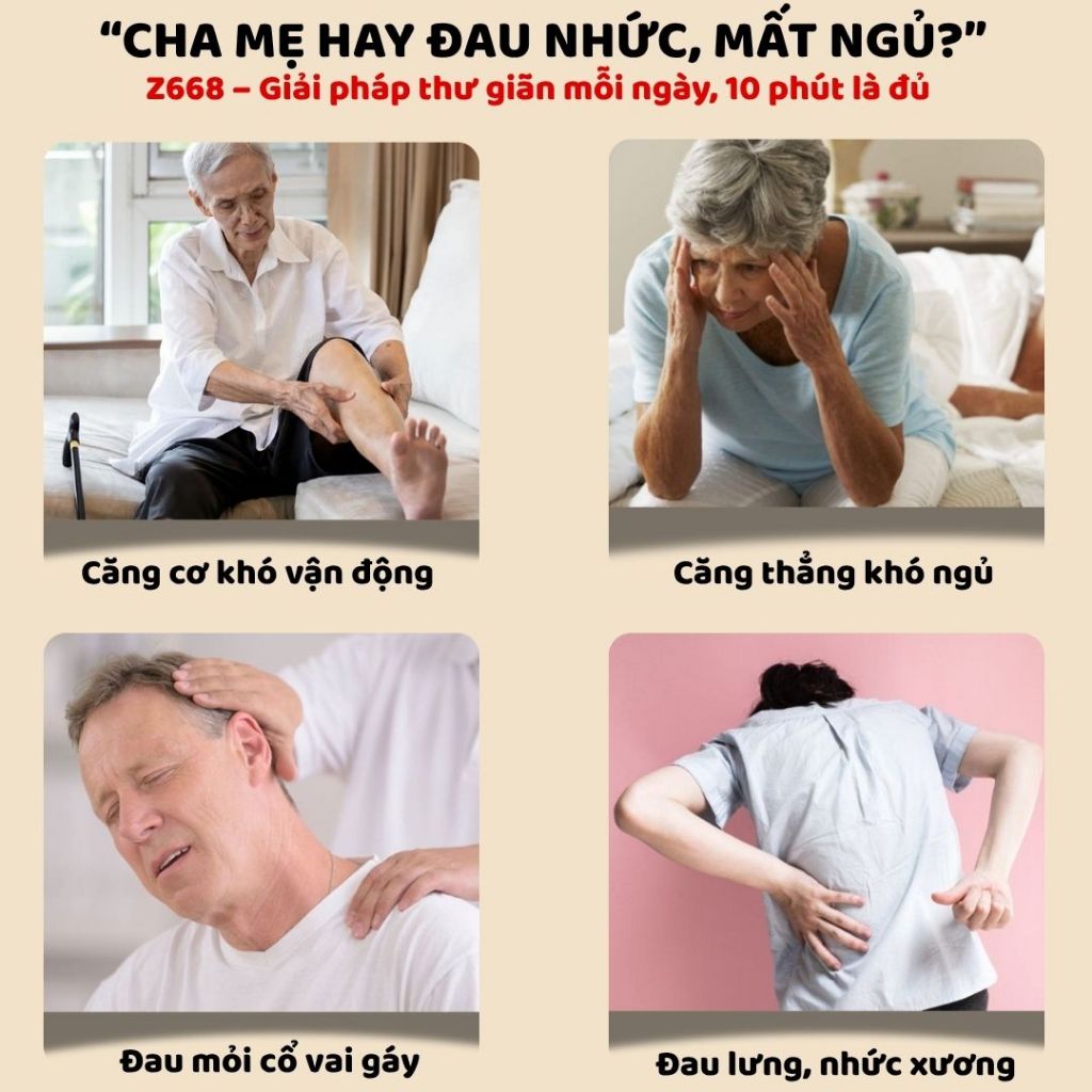 Máy Massage Cổ Vai Gáy Cho Người Lớn Tuổi, Máy Mát Xa Cầm Tay Mini Máy Đấm Lưng Quà Tặng Cha Mẹ