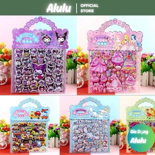 Set Sticker Dán Nhựa Nổi Kurumi, Labubu, Nhiều Mẫu Đáng Yêu Cho Bé - Set Gồm X2 Tờ Nhiều Mẫu Đa Dạng