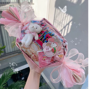 Set Kẹo Khổng Lồ kèm Móc khoá Gấu nhỏ, Bim Bim & Bánh kẹo siêu xinh - NHIỀU MÀU