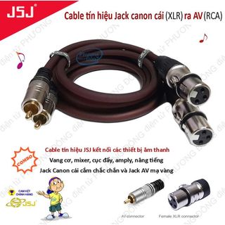 XẢ KHO | Bộ 2 DÂY CÁP CHUYỂN ĐỔI CANON CÁI ra AV BÔNG SEN - LOẠI TỐT