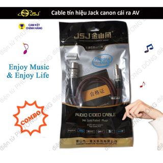 XẢ KHO | Bộ 2 DÂY CÁP CHUYỂN ĐỔI CANON CÁI ra AV BÔNG SEN - LOẠI TỐT