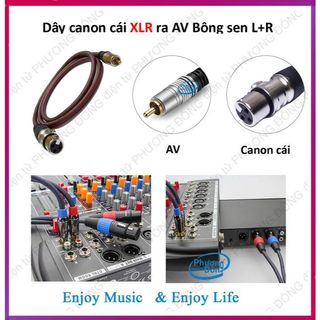 XẢ KHO | Bộ 2 DÂY CÁP CHUYỂN ĐỔI CANON CÁI ra AV BÔNG SEN - LOẠI TỐT