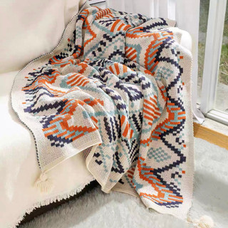 Chăn Phủ Sofa Thảm Trang Trí Phong Cách Bắc Âu, Hoạ Tiết Vintage, Boho, Chống Bám Bụi, Đa Năng Làm Thảm Trải Giường