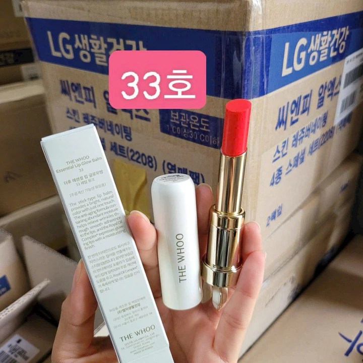 Tem LG ViNa date 2028 - Chỉ 1 Thỏi son dưỡng có màu 99 52 33 - The Whoo Essential Lip Glow Balm